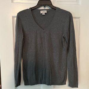 Thin Grey Lightly-Worn Loft Sweater